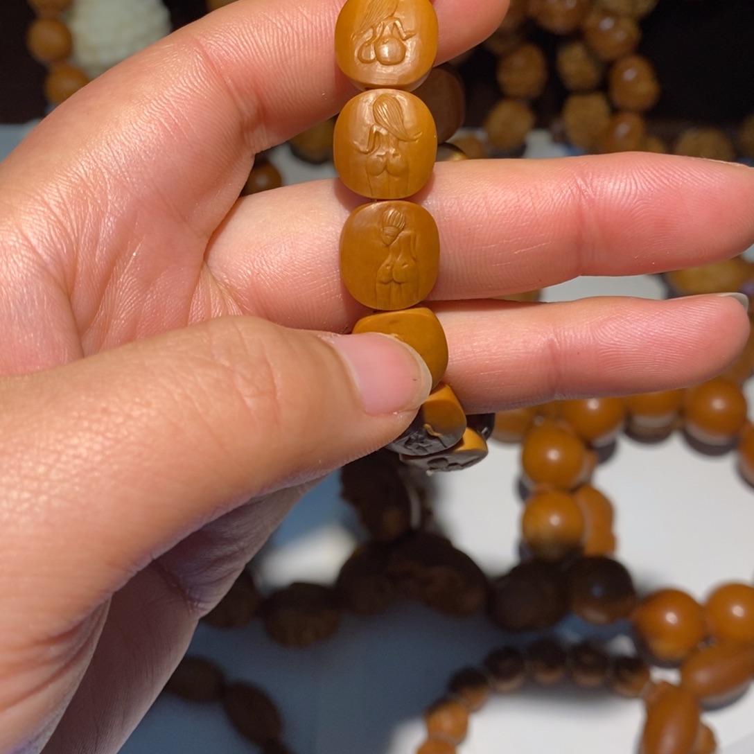 文***者手串/手链橄榄核橄榄核美背