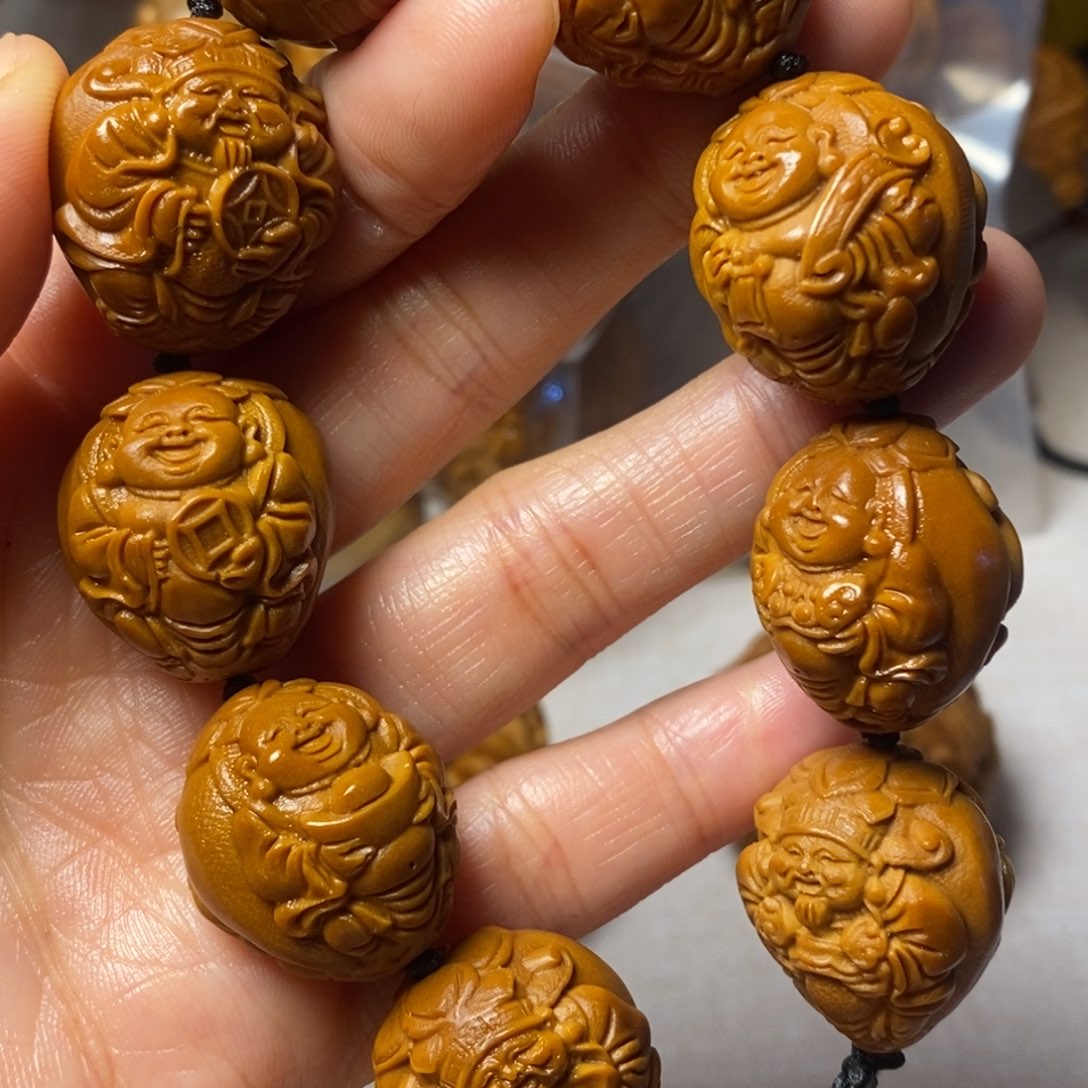 橄榄核手串/手链刚*浮雕财弥