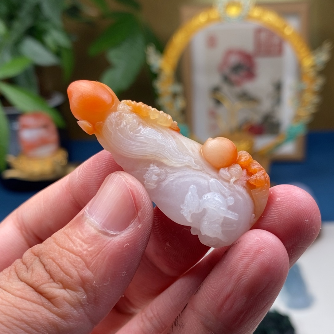 定制翡翠未镶嵌缅甸翡翠南极仙翁