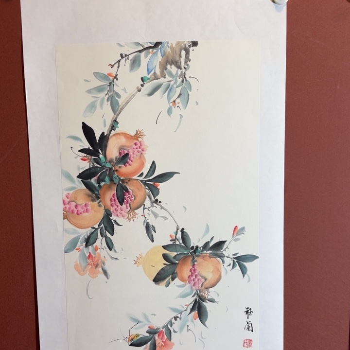 国画听兰老师花鸟