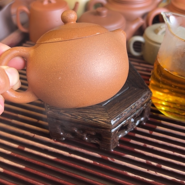 紫砂茶案五彩西施180