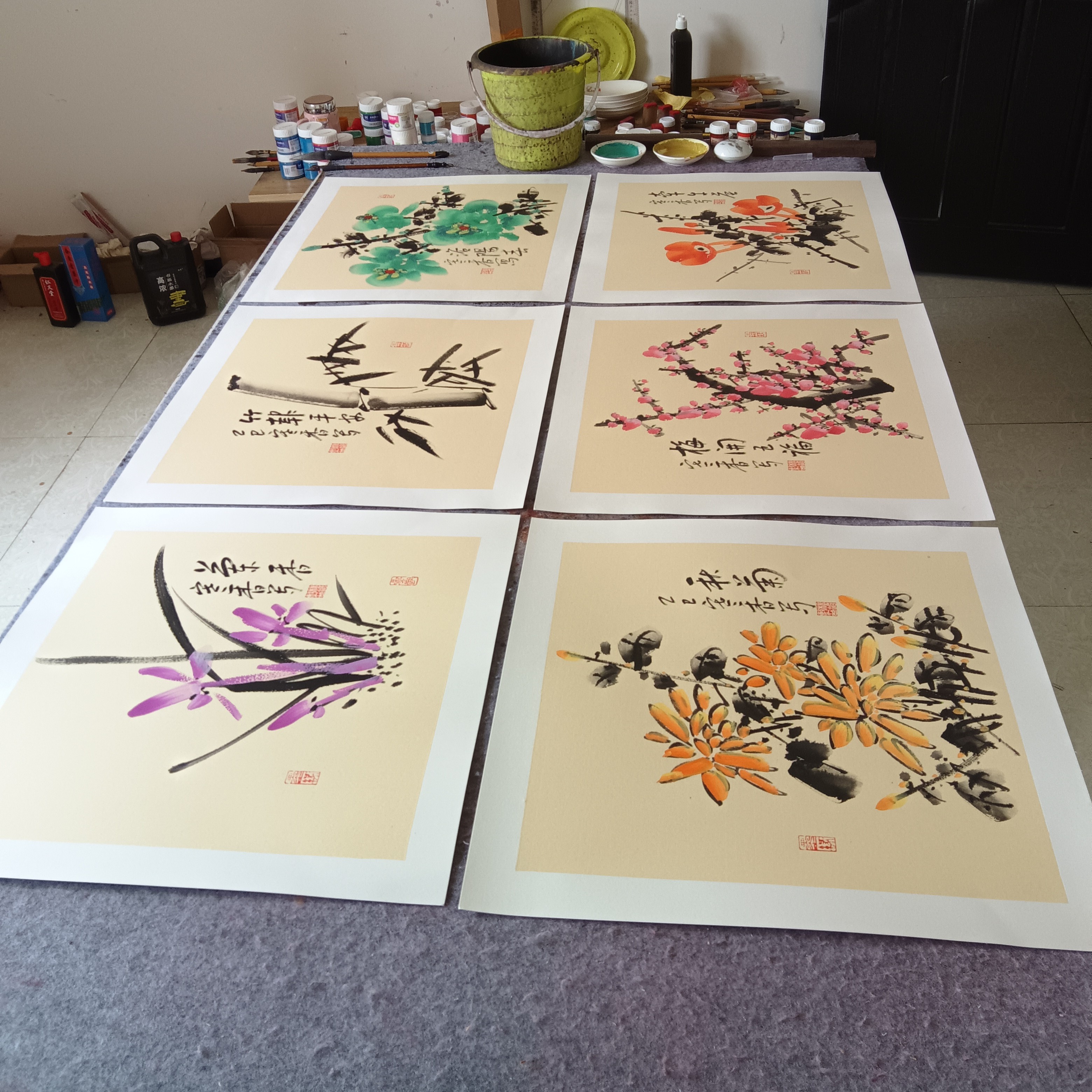 一套（6张）50cm×50cm