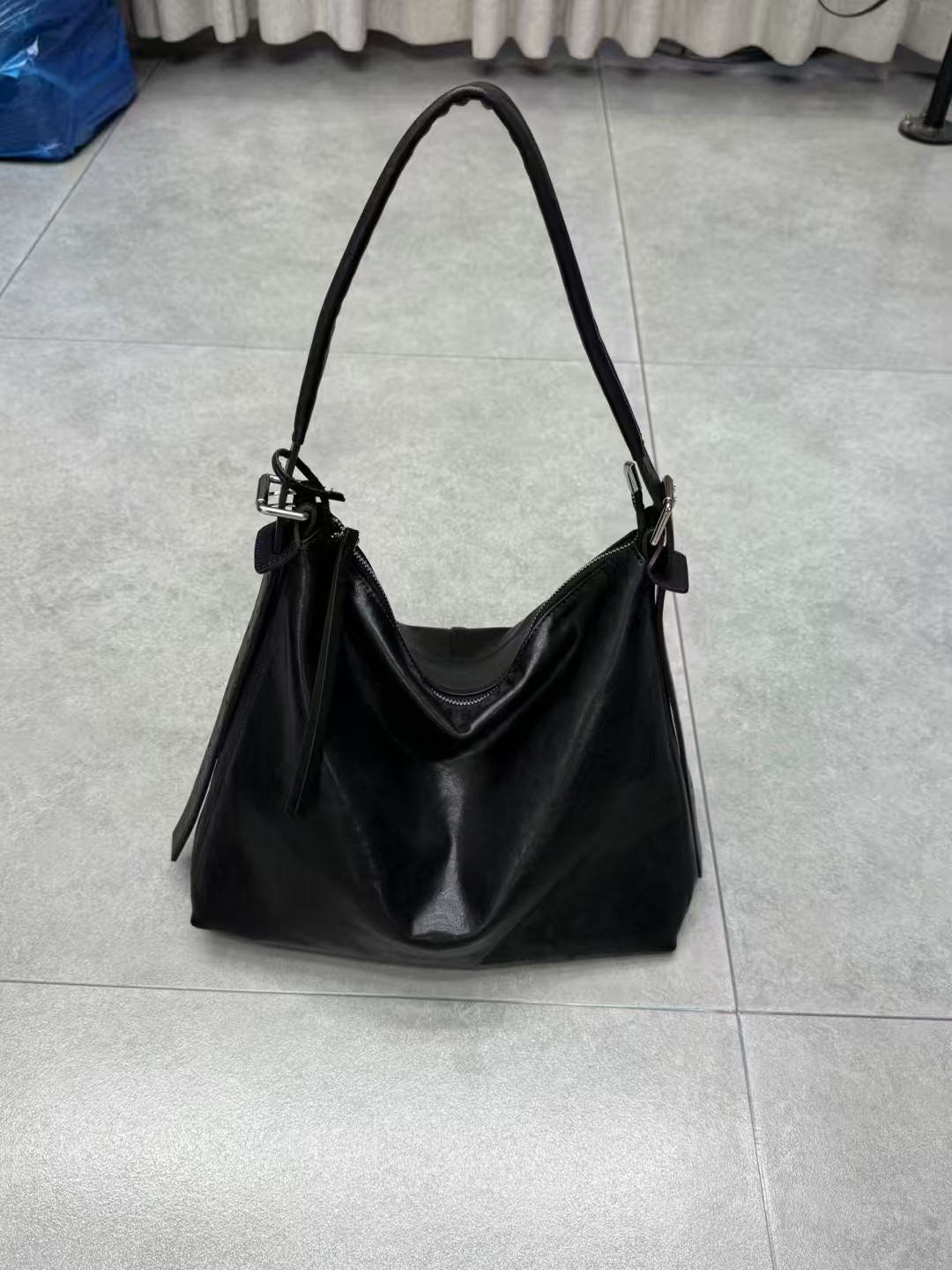 水晶植鞣休闲单肩斜挎包大容量轻奢时尚简约百搭斜跨包34*30*14