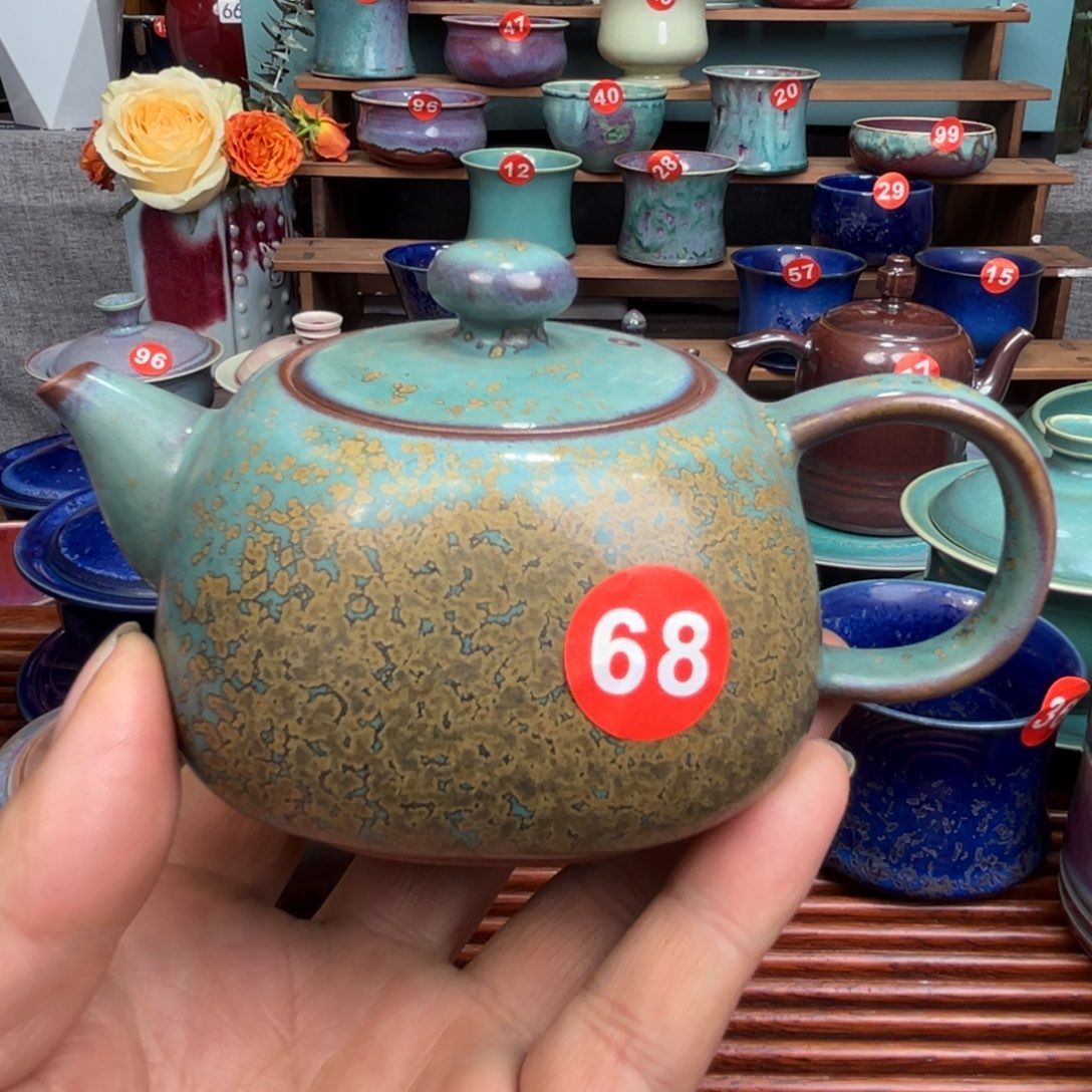 手工制作钧窑茶器