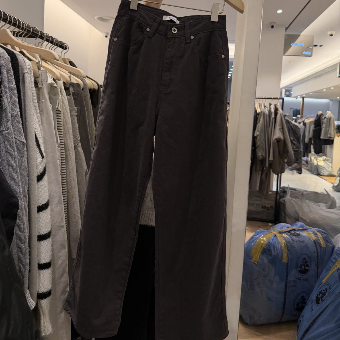 TA小直筒微弹水洗直筒裤牛仔裤