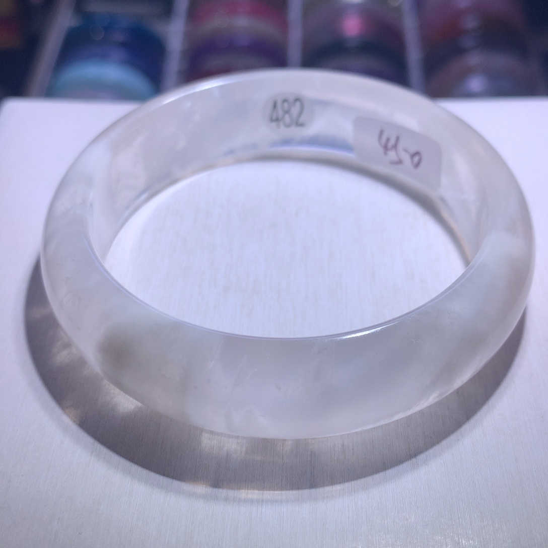 水晶手镯银S925镶嵌雪花幽灵61圈482