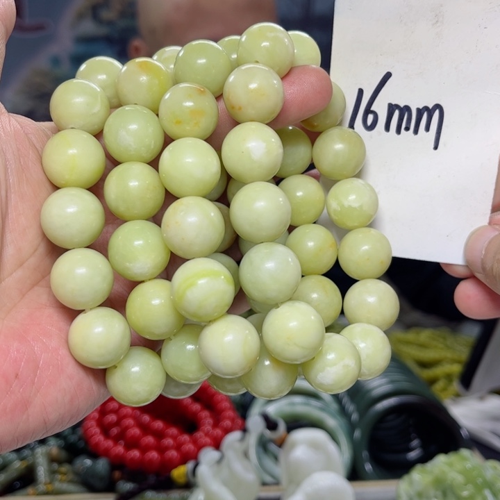 蛇纹石玉手串多样性发货未镶嵌