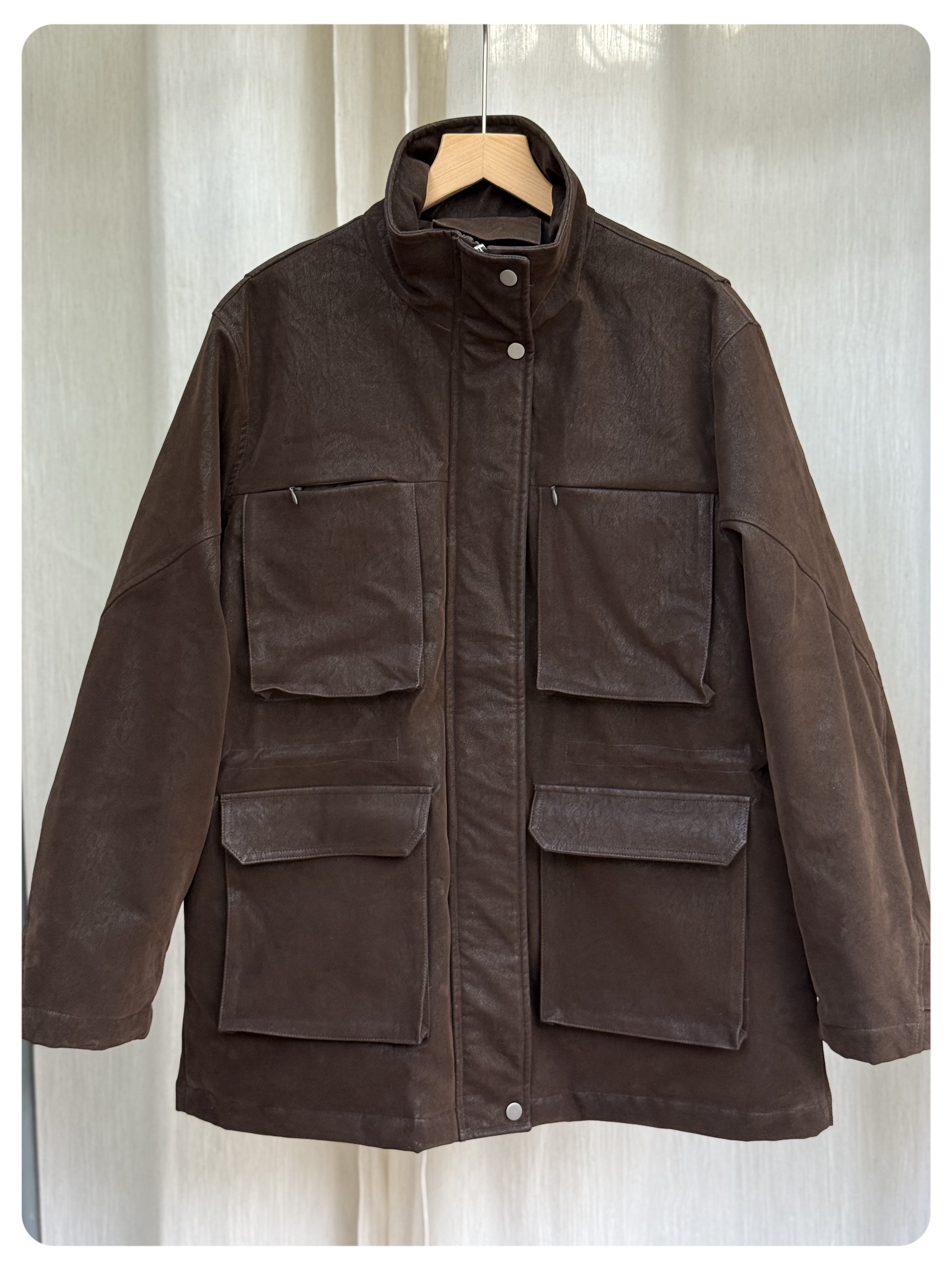 Uninhabitable 90白鸭绒羽绒服充绒量103g！皮羽绒服派克羽绒外套