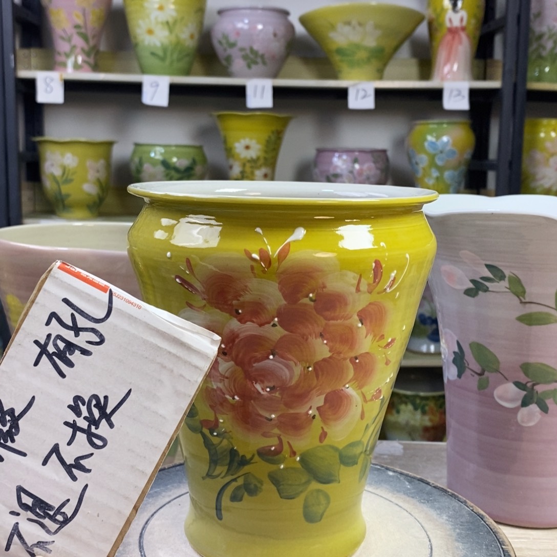景德镇手工手绘陶瓷花盆