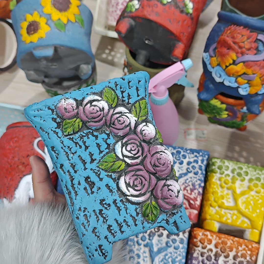 红陶吸水透气的白陶花盆凑满12发货