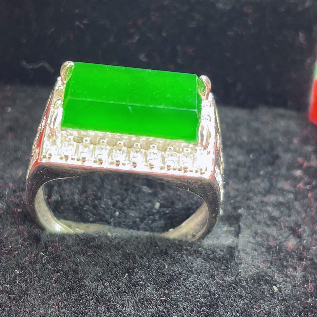 翡翠银S925镶嵌吊坠(不含链)