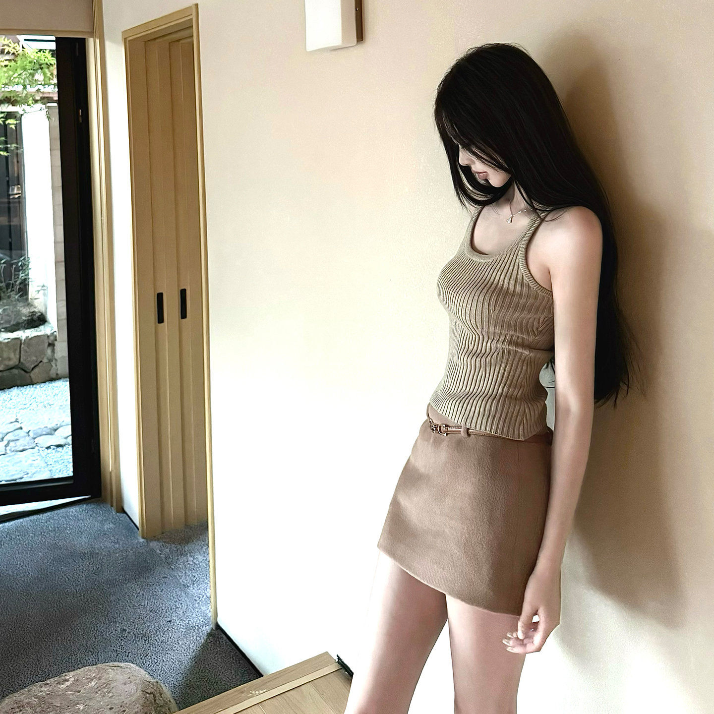 12/9 titi小姐姐【漫不经心】四季弹力贴身坑条针织背心