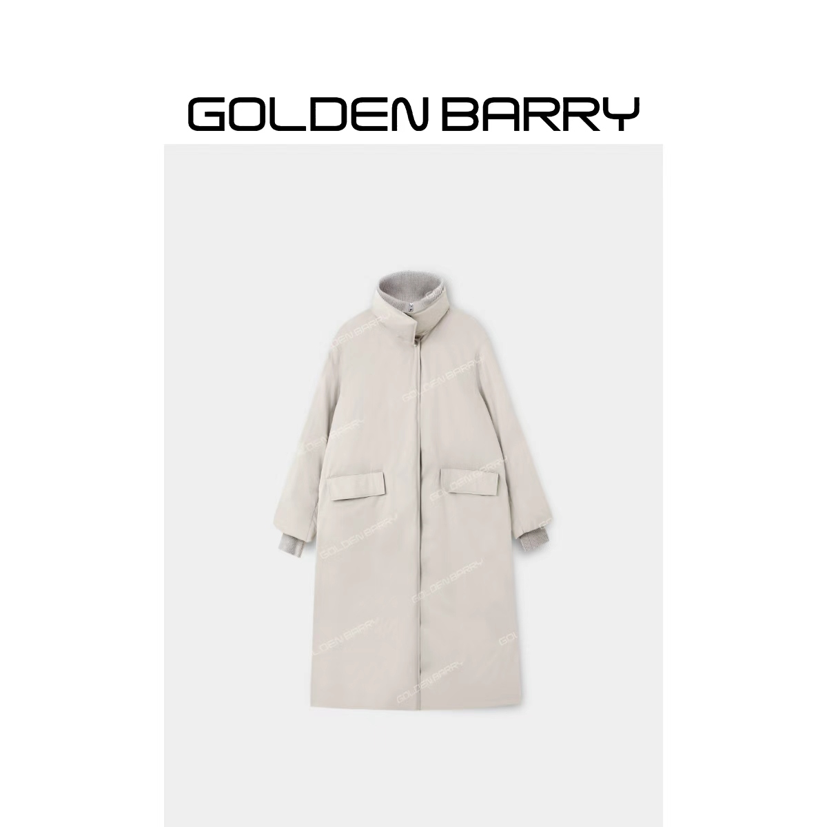 GOLDENBARRY“年终狂欢”|132065简约假两件立领鹅绒服