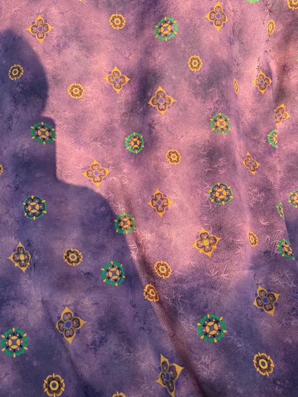 【紫色宝相花】114门幅26姆米花罗红云纱裁剪不退换