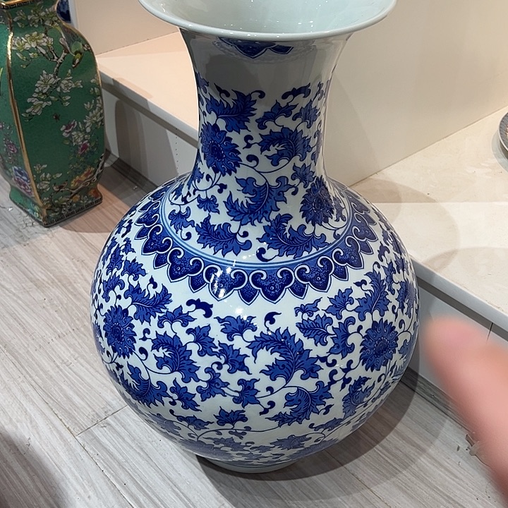 四***包摆件两个50cm青花瓶