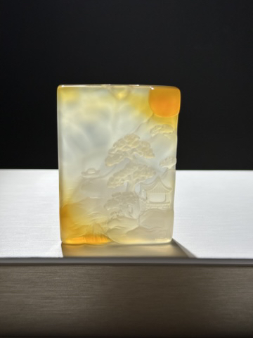 逊克北红玛瑙山水牌