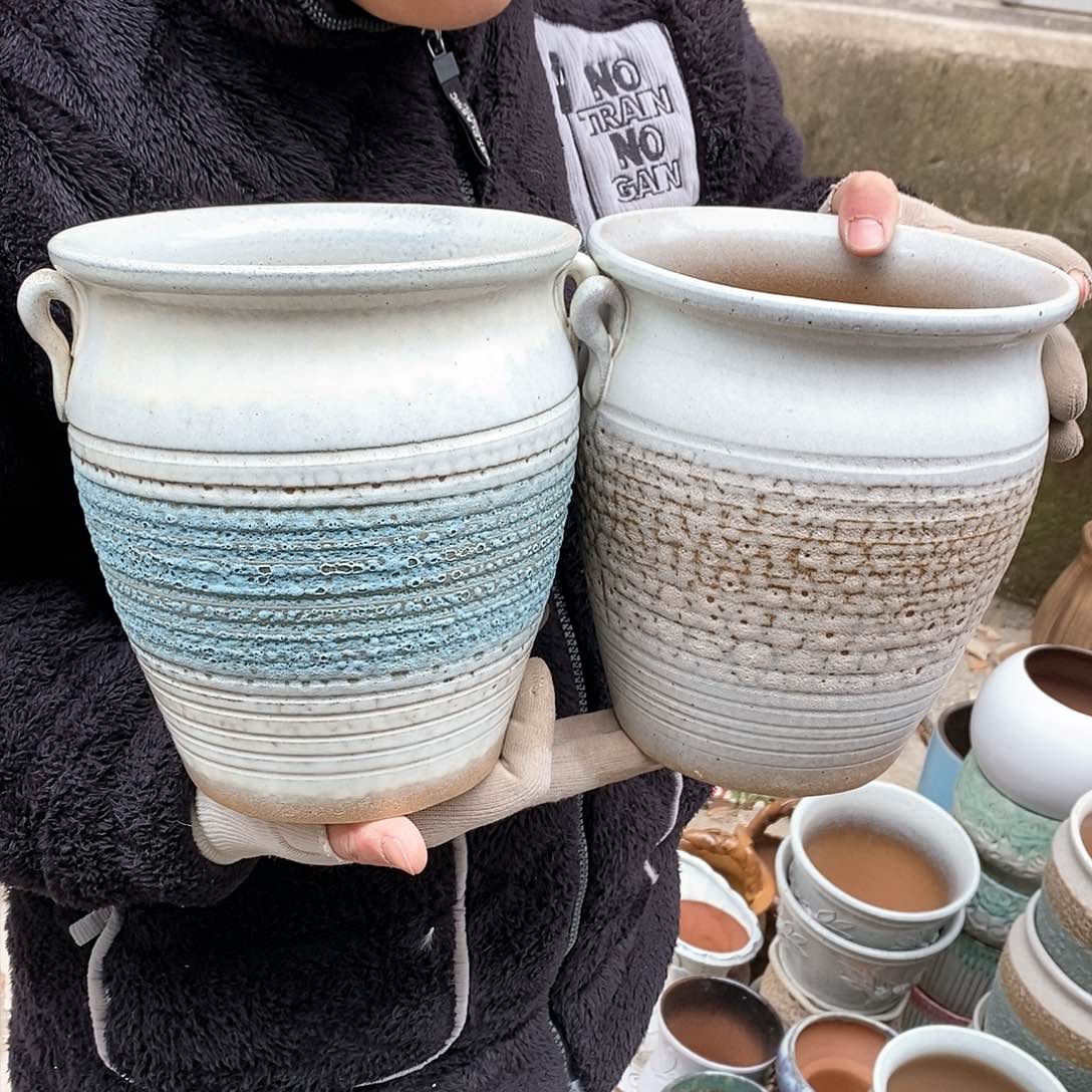 紫砂花盆正品口18高22