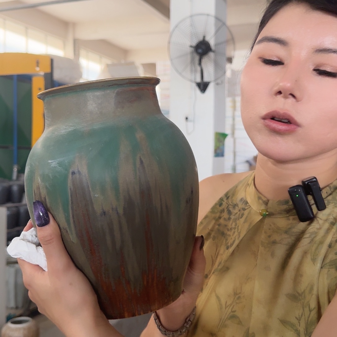 景德镇陶瓷花瓶高26口10