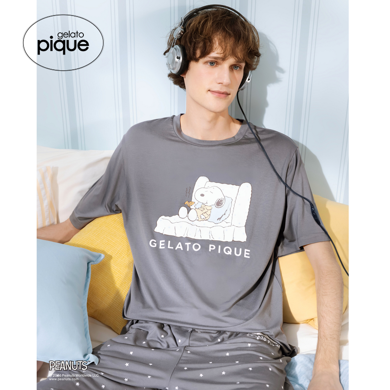 gelato pique26春夏新品男睡衣史努比联名短袖T恤居家PMCT262957