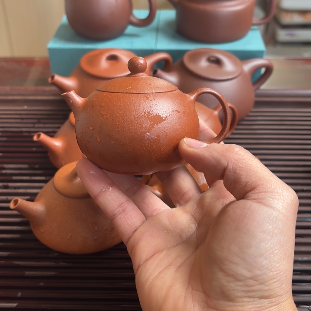 紫砂茶壶w****1半手工松盖