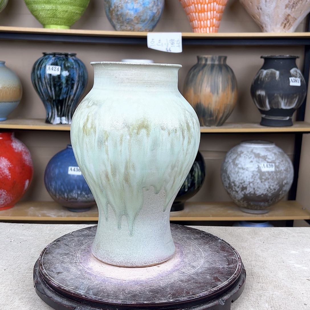 陶瓷68花瓶摆件创意的