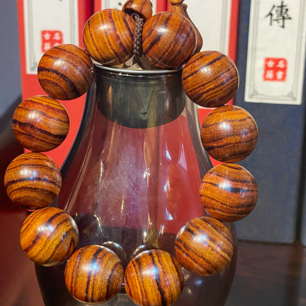 清库存 海南黄花梨 老料 油梨 满虎皮纹2.0单圈c001