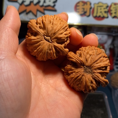 文玩核桃吊坠白狮子差尺