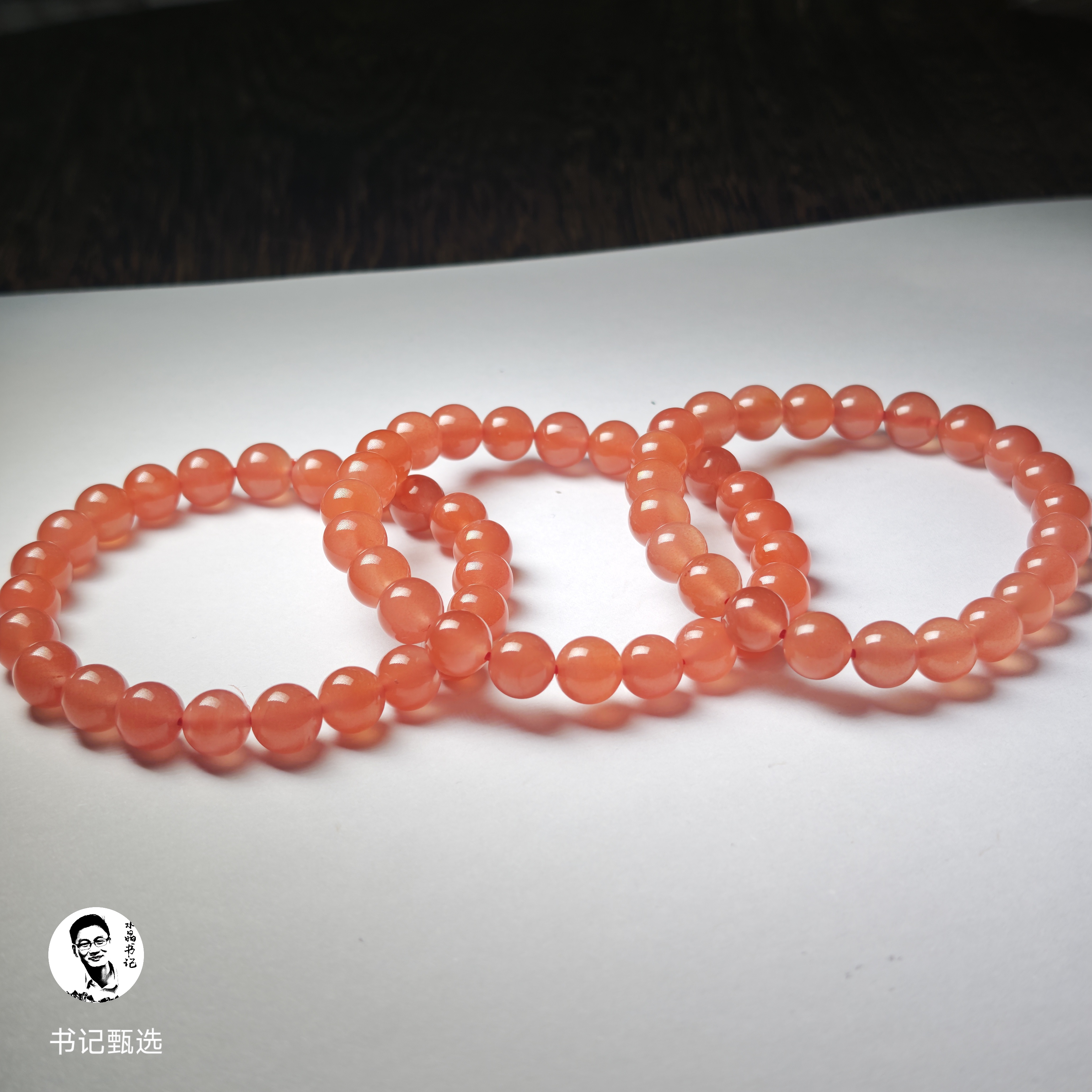 【村有晶品】天然冰红单圈手链 多样性发一件 约8mm 1166ZBJY