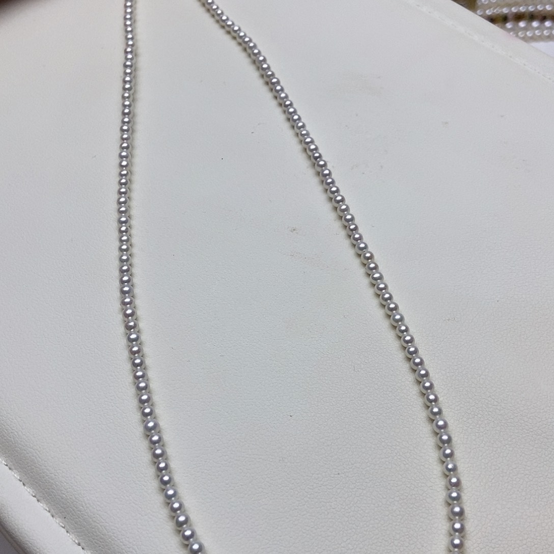 项链银S925镶嵌淡水珍珠