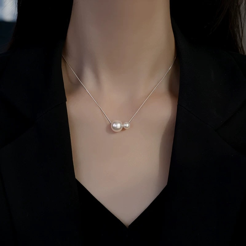  轻奢大小珠项链8018