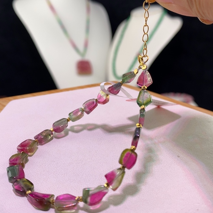 双色碧玺手链未镶嵌