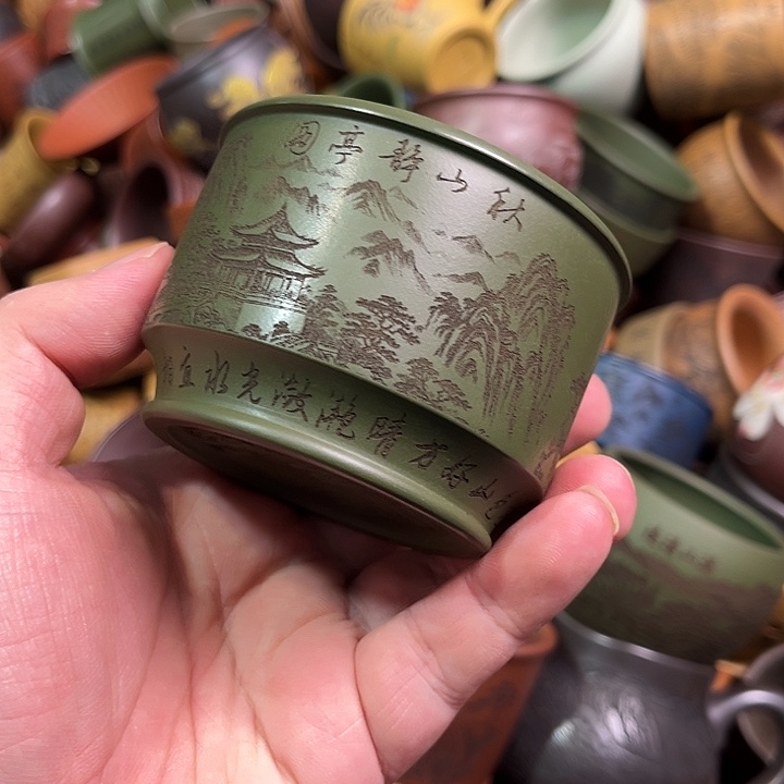 紫砂茶杯全手工紫砂主人杯