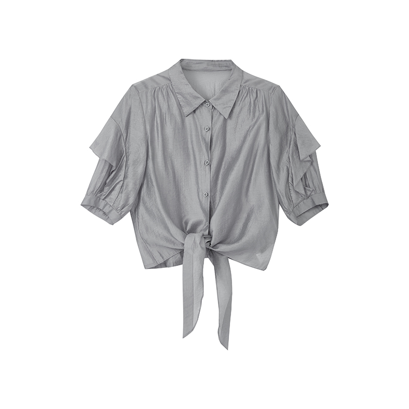 【九月专属】荷叶边轻薄衬衫N2234