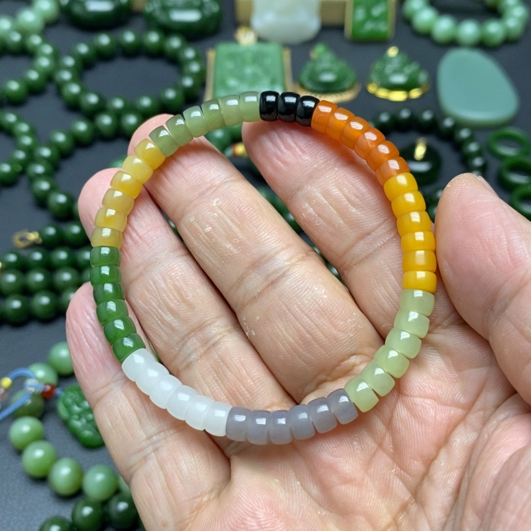 和田玉（碧玉）手串未镶嵌伍*號