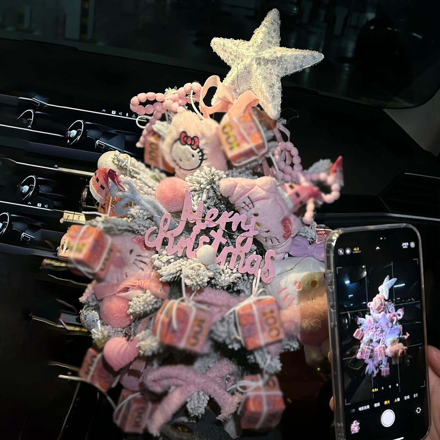 小众自制可爱有钱花可爱猫仿真诺贝松圣诞树diy圣诞装饰圣诞礼物