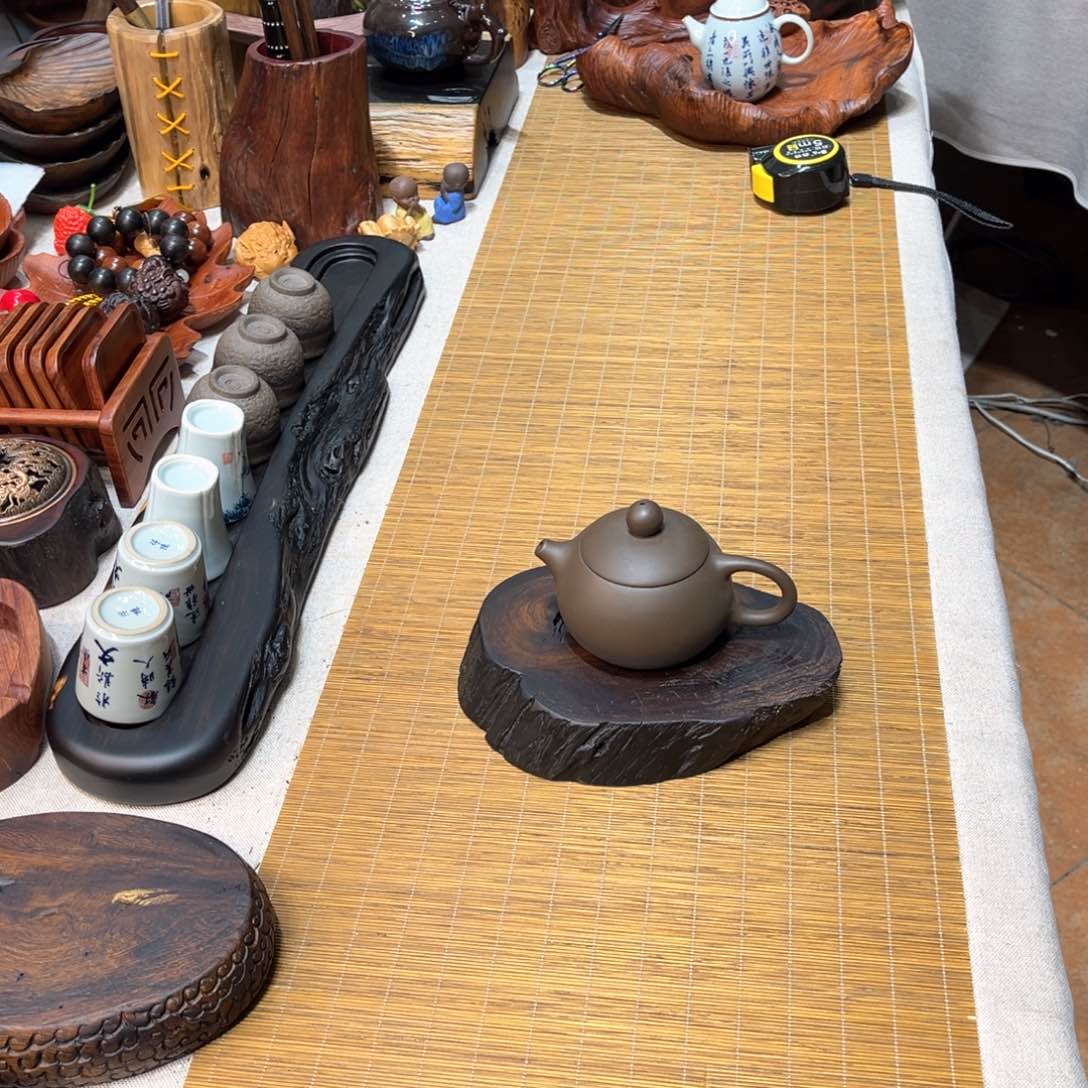 缅甸鸡翅木壶承底座