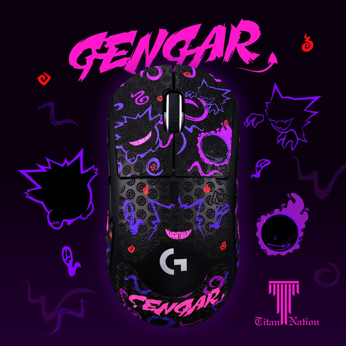 泰坦国度鼠标吸汗防滑贴适用于罗技GPWGPW2GPW3毒蝰v2/G502蜥蜴皮