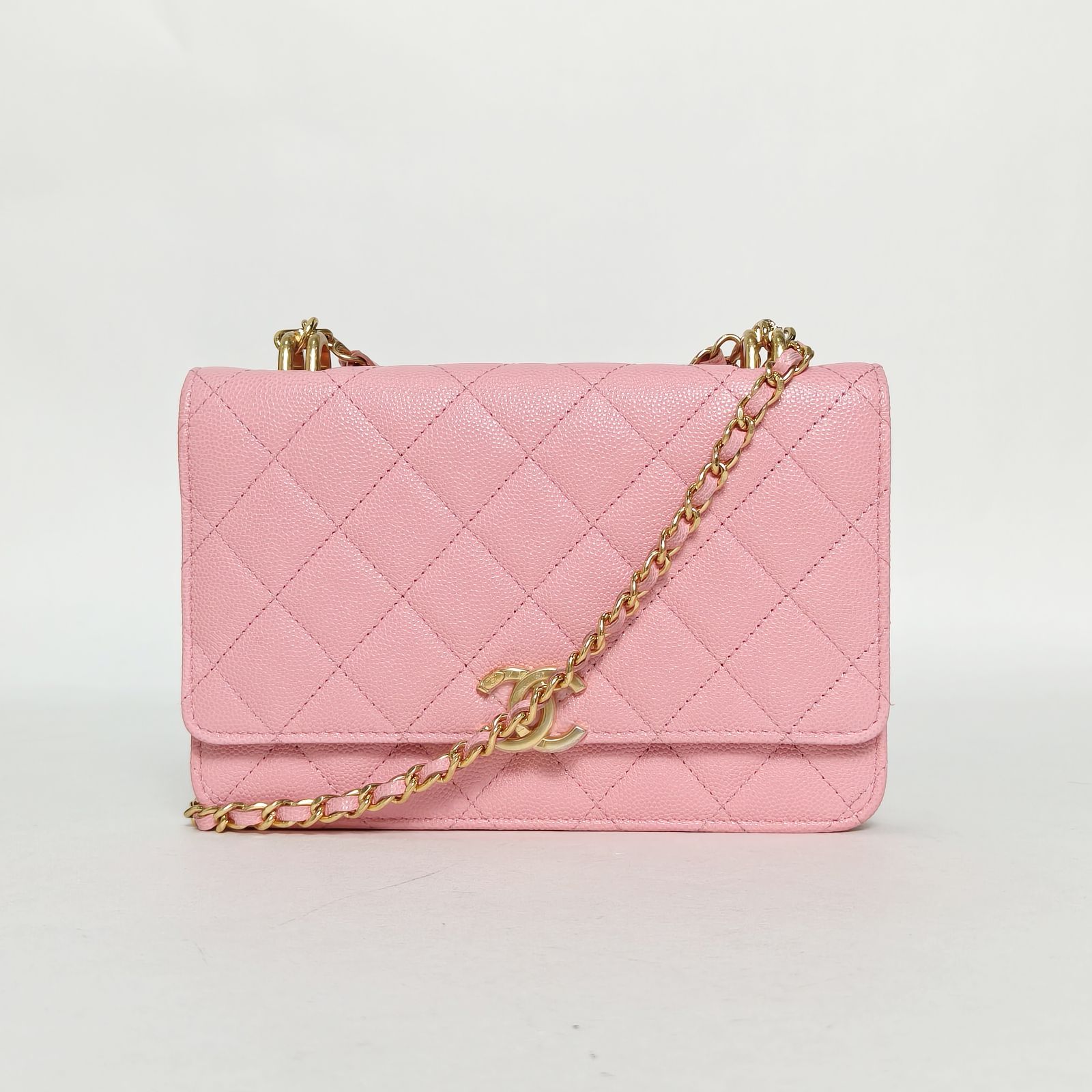 95新 Chanel/香奈儿 【娇】手柄CF WOC皮革C 芯片 723177