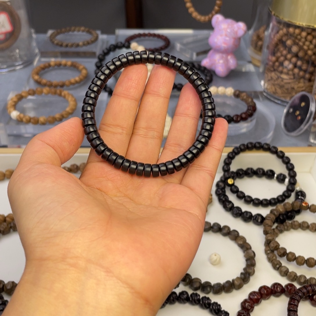 乌木类无事牌乌木药片珠47