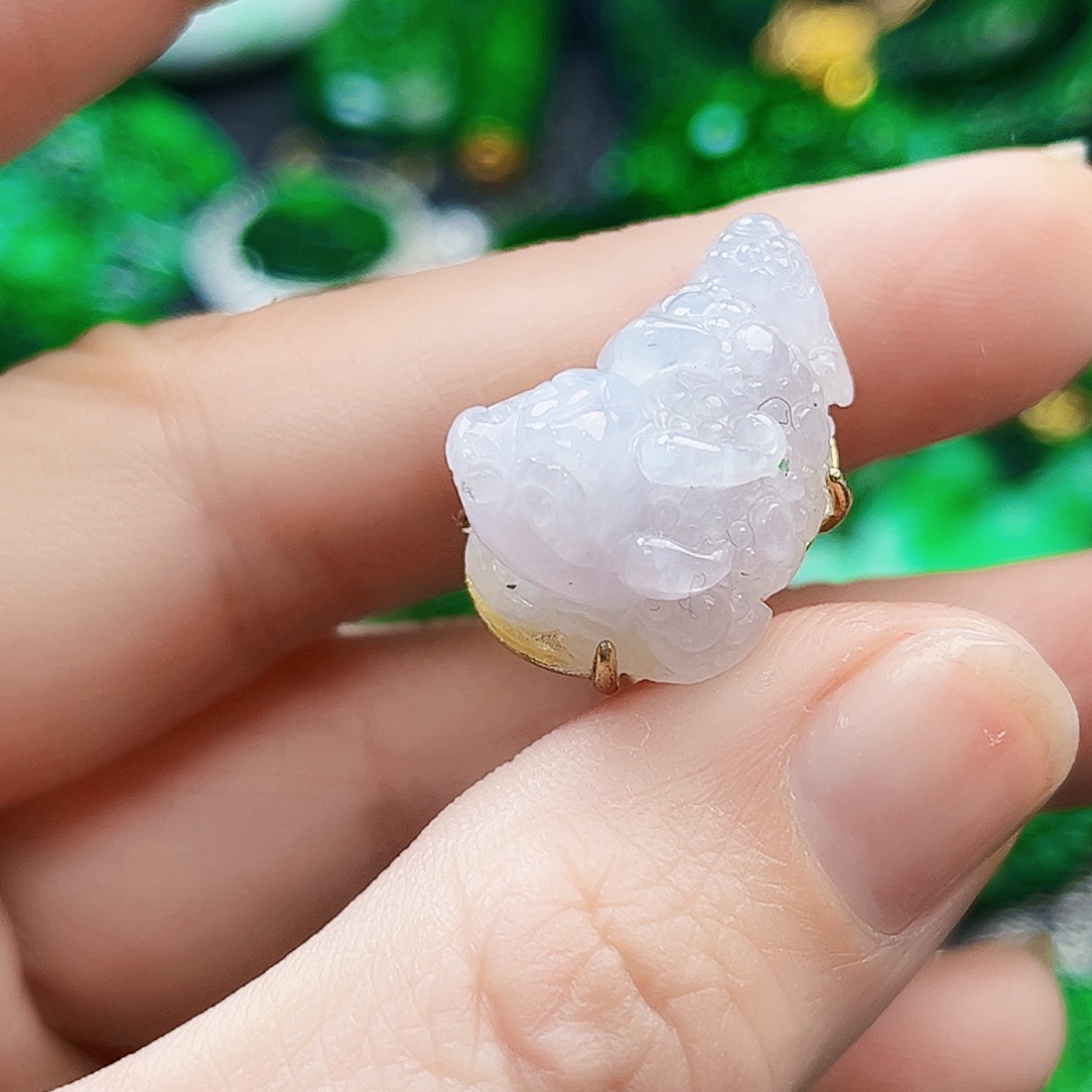 颈饰银S925镶嵌翡翠