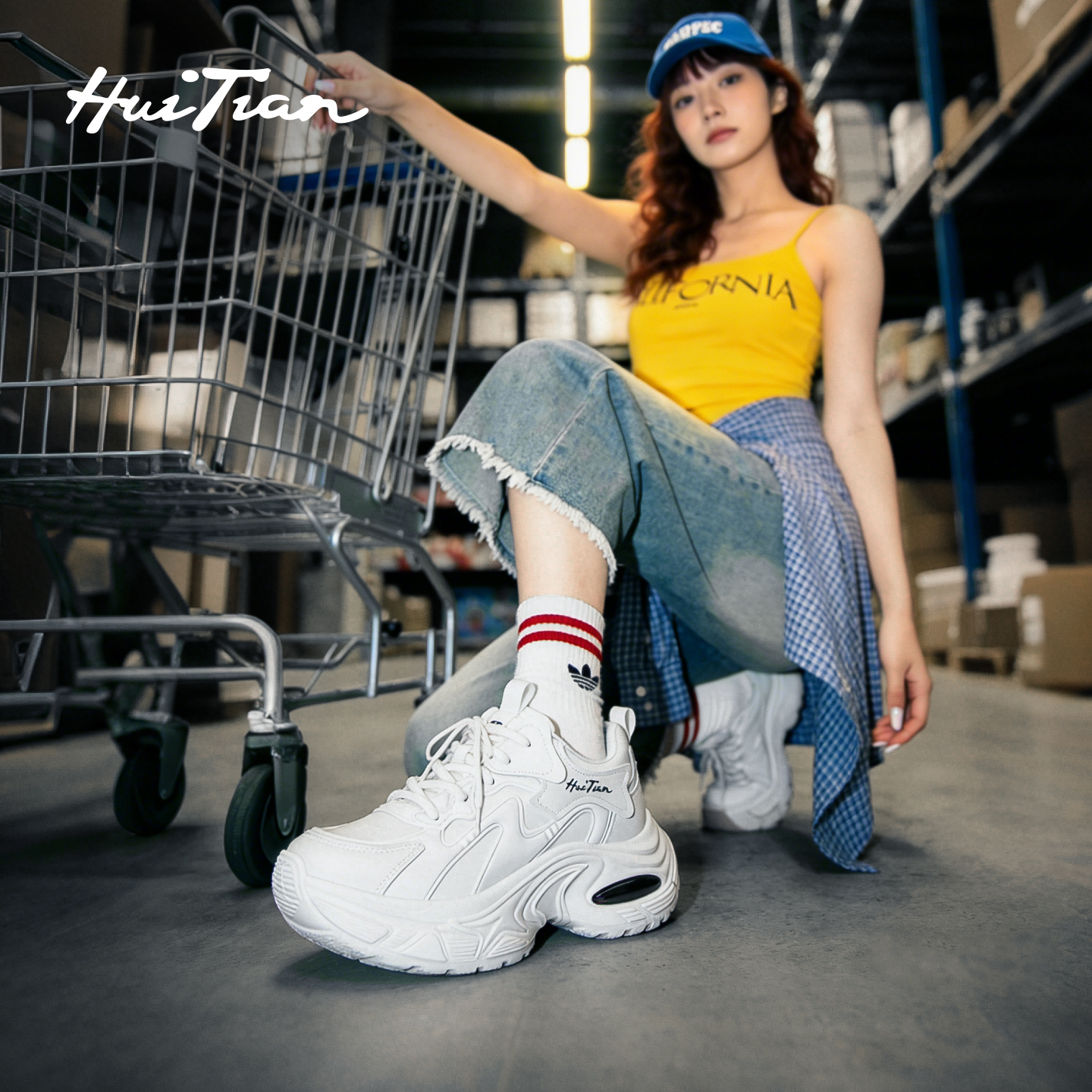 回天5.5cm增高老爹鞋时尚休闲鞋百搭潮流鞋子防水台耐磨轻便潮鞋