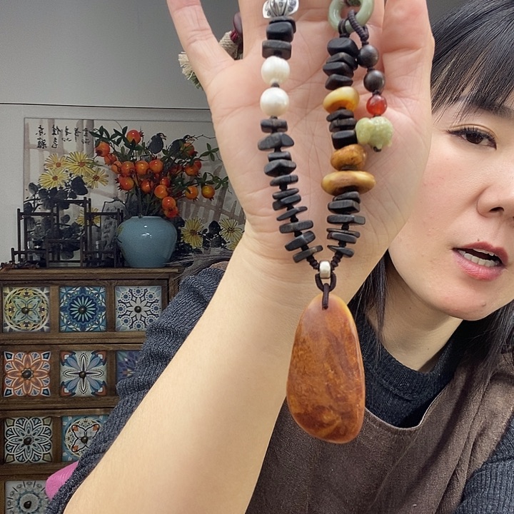 蜜蜡项链未镶嵌项链