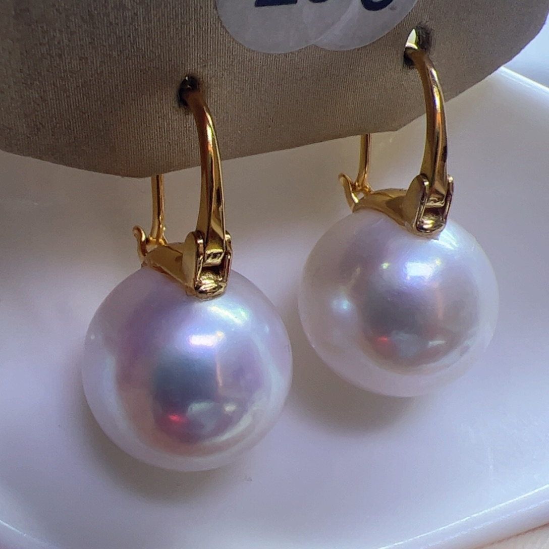 淡水珍珠耳饰银S925镶嵌