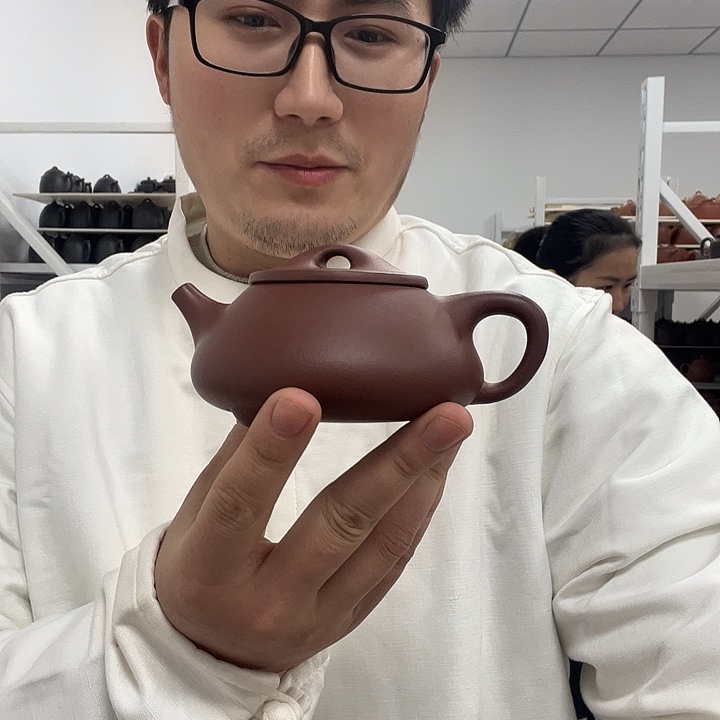 紫砂茶壶底槽清景舟石瓢