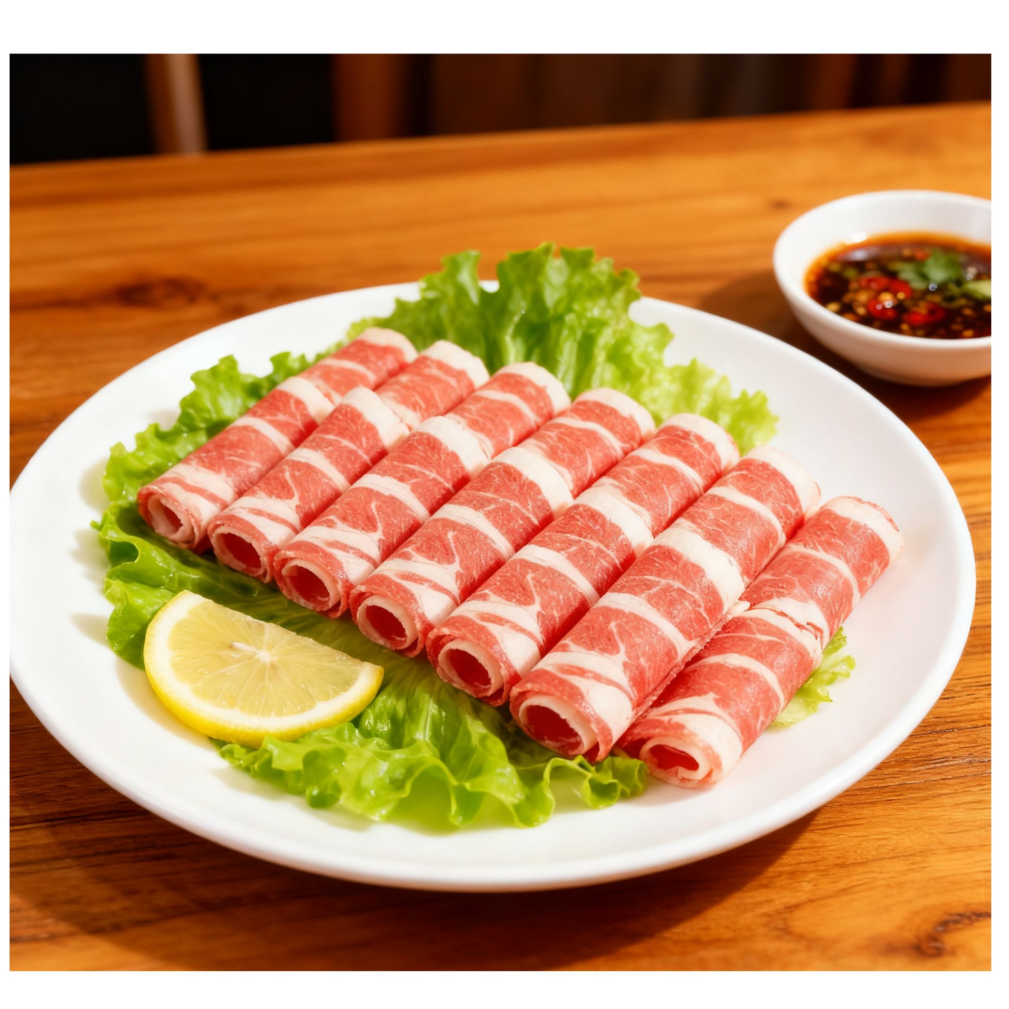 新鲜牛肉卷火锅食材【清真工厂】原切肥牛卷2斤装不注水牛肉片卷