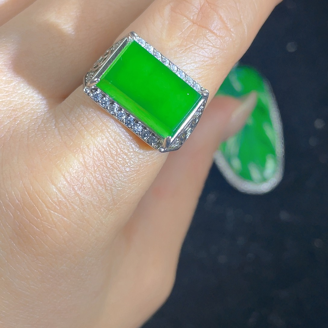 翡翠吊坠(不含链)银S925镶嵌