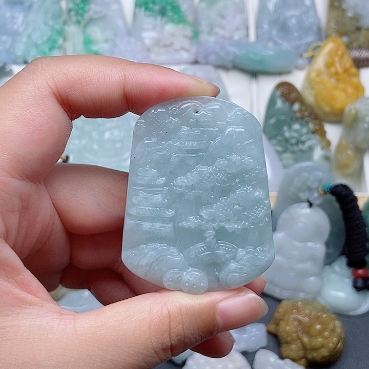 翡翠未镶嵌吊坠(不含链)翡翠