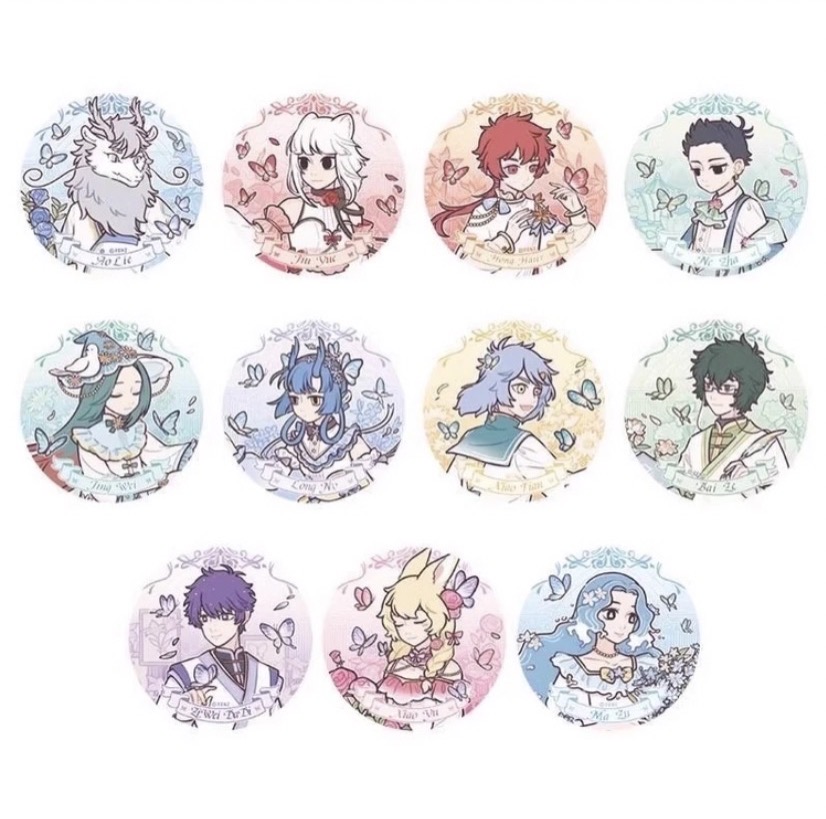 【代拆】非人哉梦蝶系列 徽章 伪拍立得 透卡 镭射票 礼遇系列盲盒