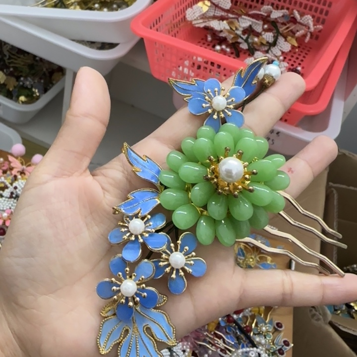 醋酸铁合金鹅毛仿点翠瑕疵