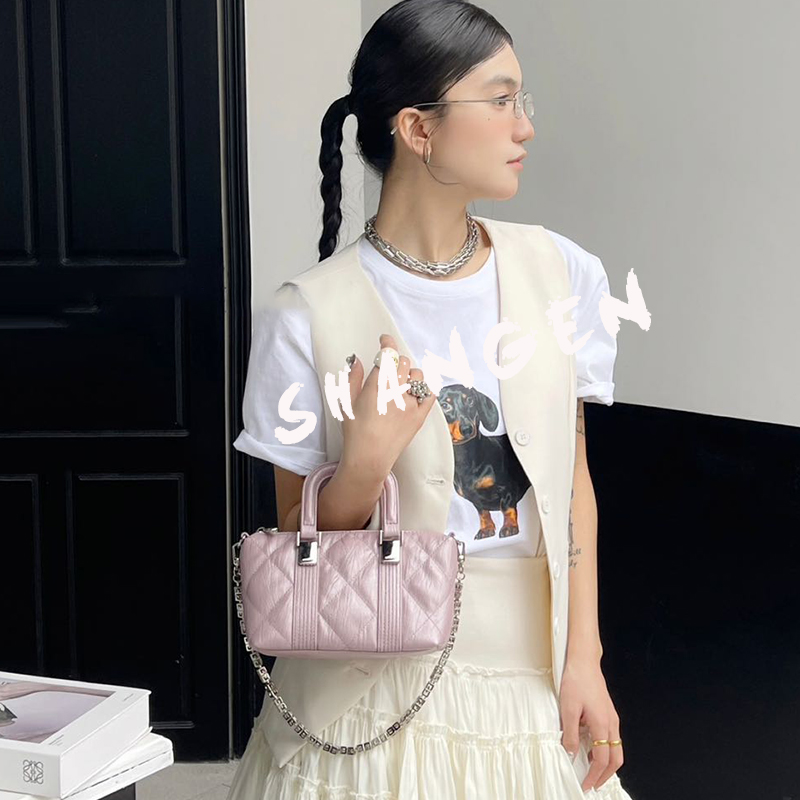 【尚恩CC】ZT-D7177-珍珠紫-21*9*12轻奢时尚女新款手提单肩斜挎包